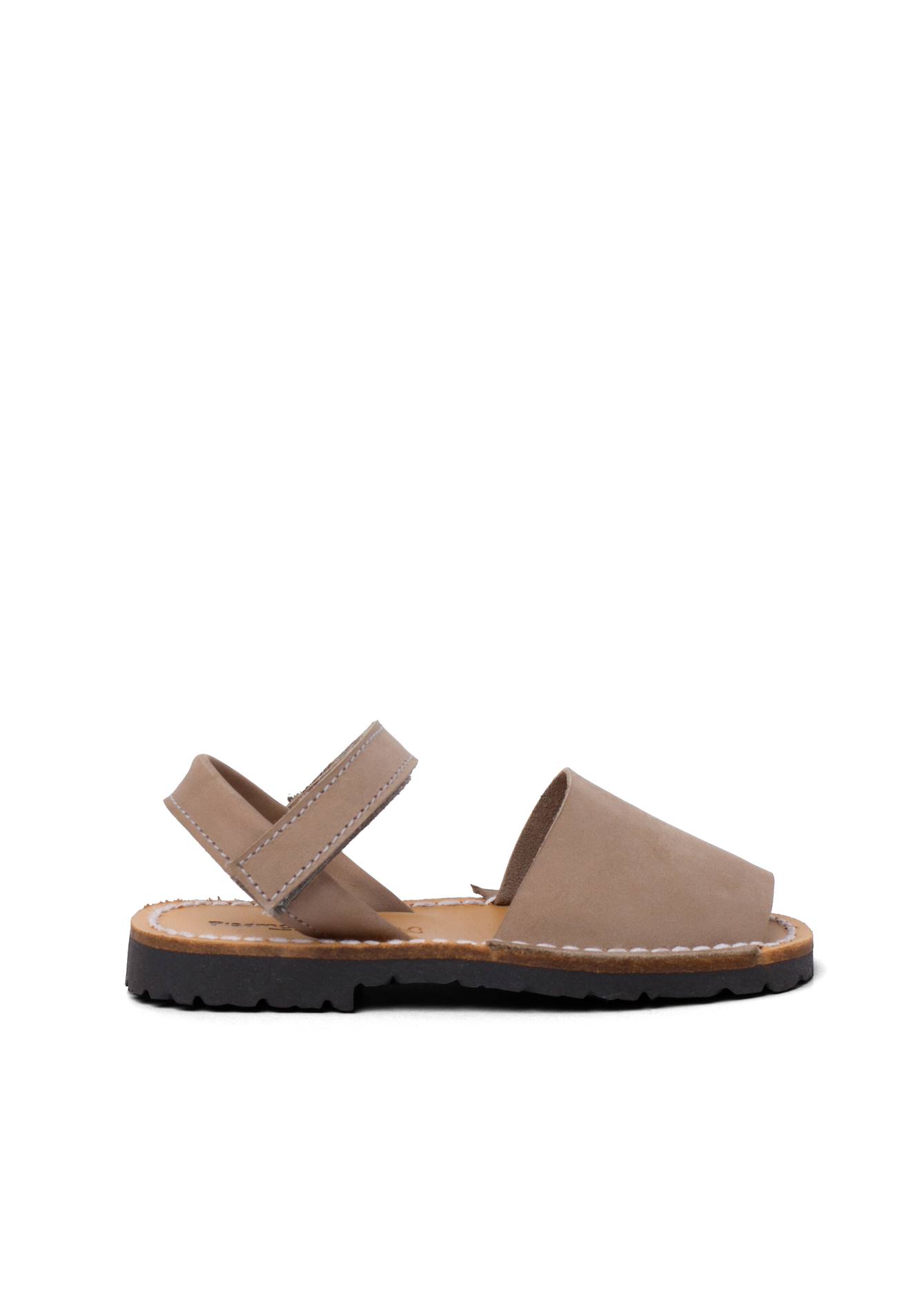 Sandales Avarcas Nubuck À Scratch Pour Enfant Taupe