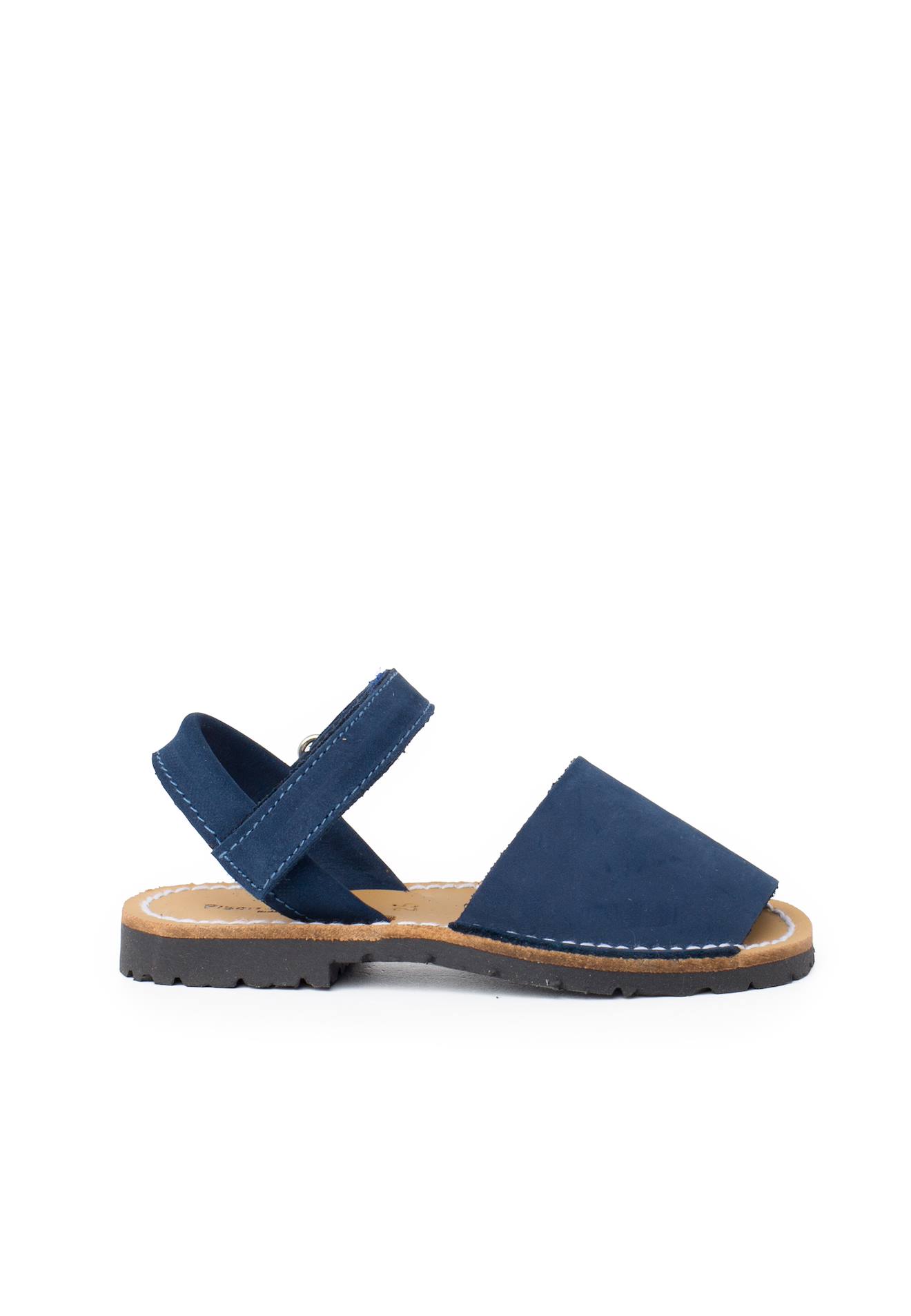 Sandales Avarcas Nubuck À Scratch Pour Enfant Bleu Denim