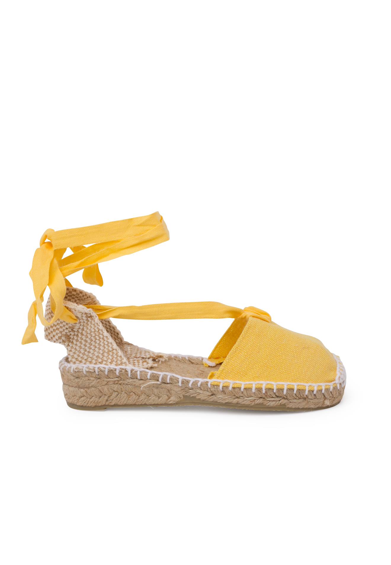Espadrilles Pour Et Enfant En Couleur Unie Jaune