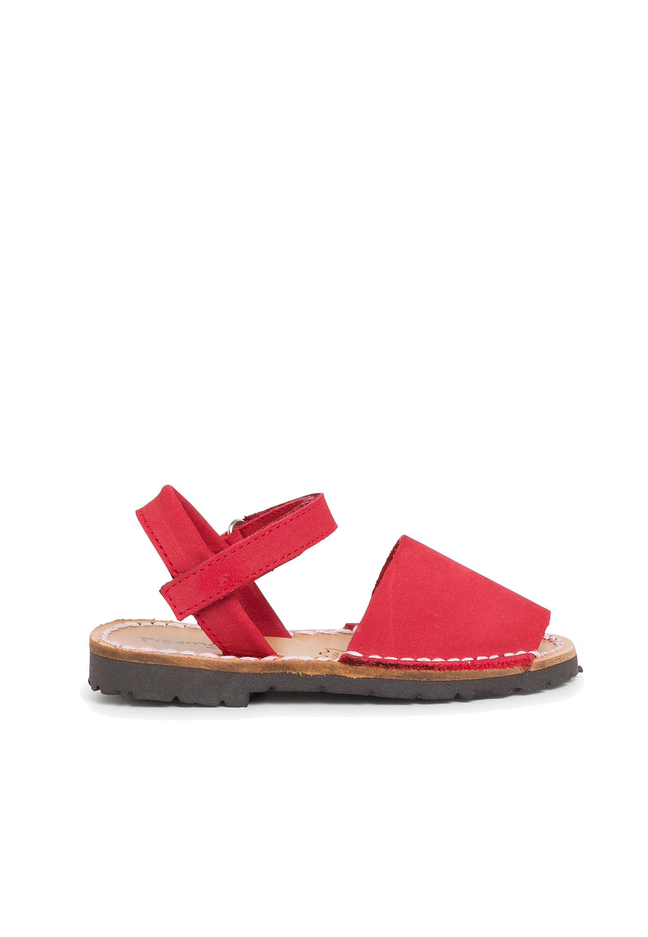 Sandales Avarcas Nubuck À Scratch Pour Enfant Rouge