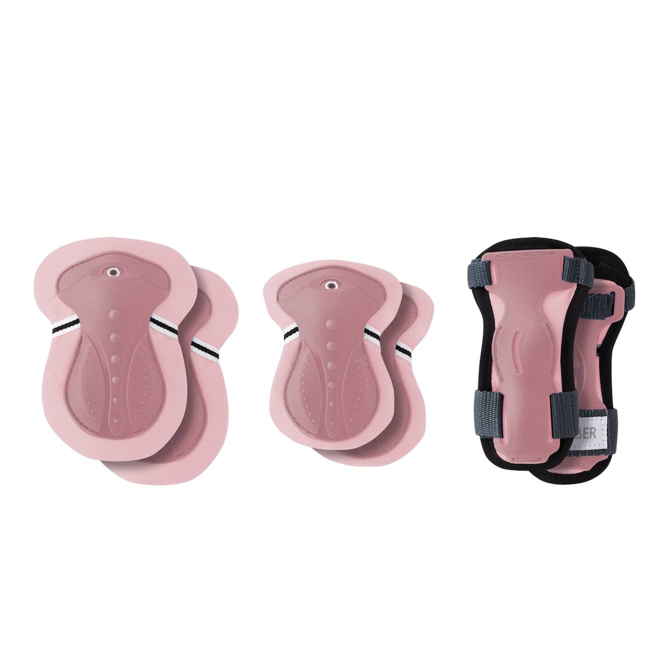 Set De Protections Enfant Xxs (coudes, Genoux, Poignets) Rose Pastel
