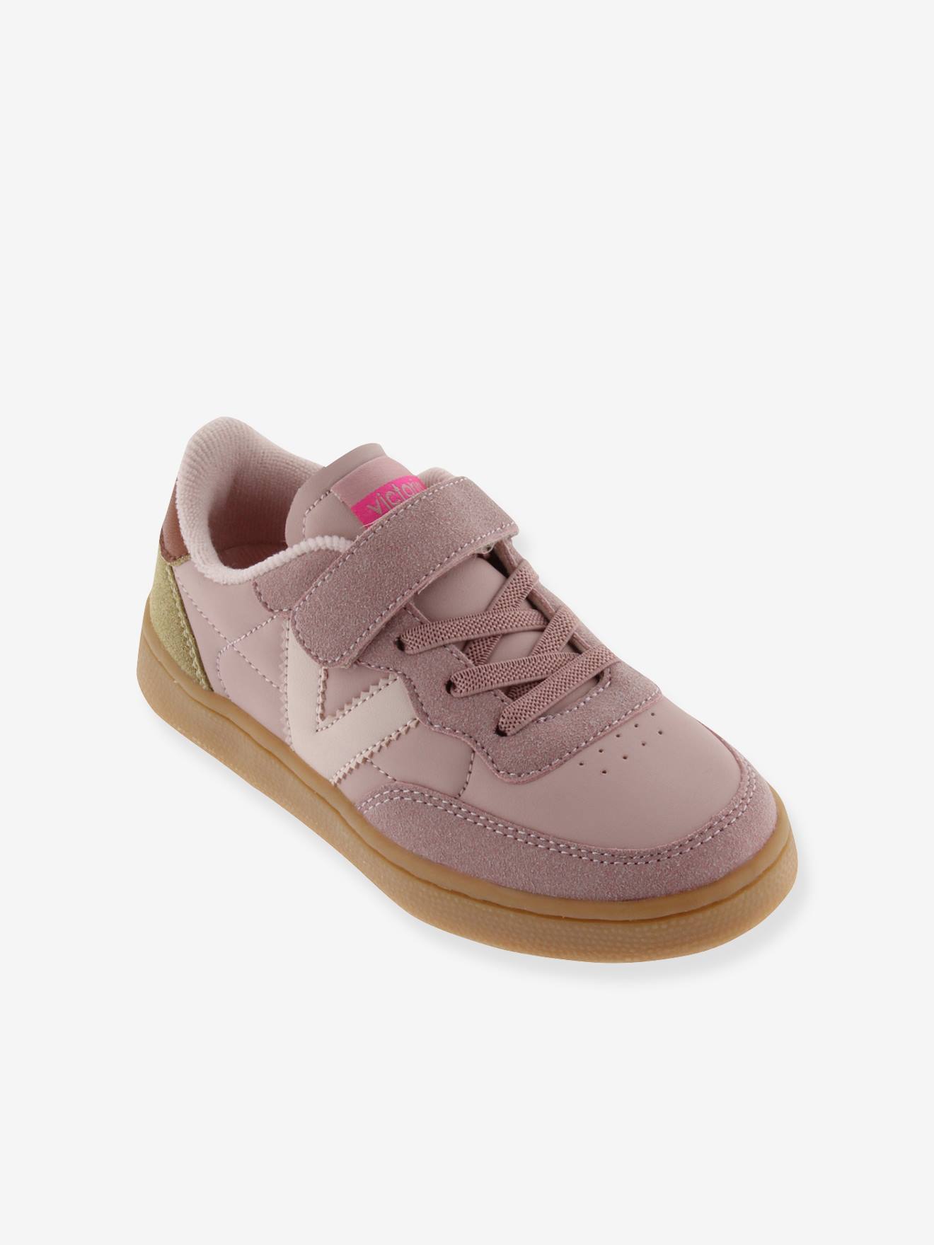 Baskets Sport Enfant Oslo Scratch Effet Cuir Et Couleur Rose Nude 55$