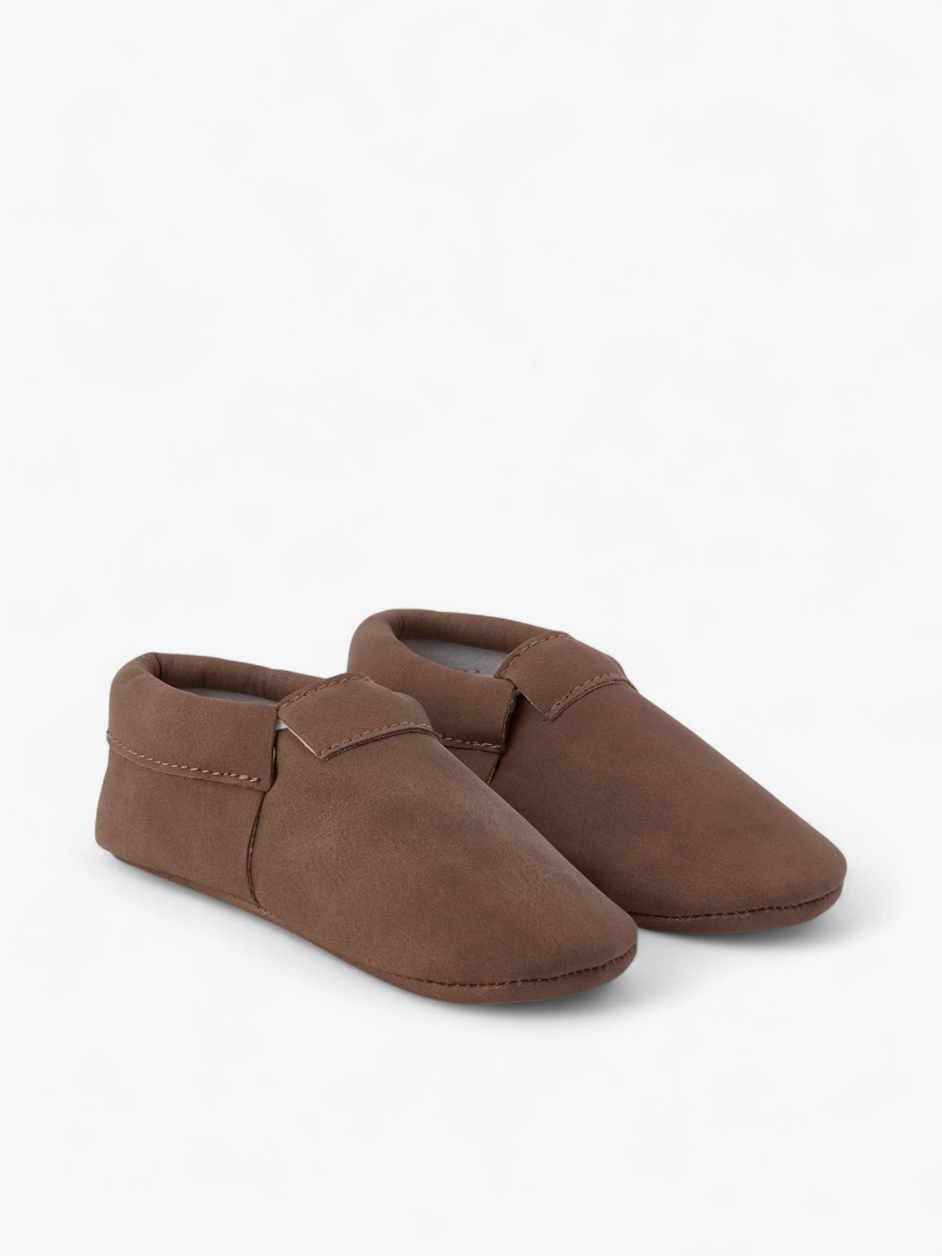 Chaussons Casual Bébé En Cuir Vegan Brun