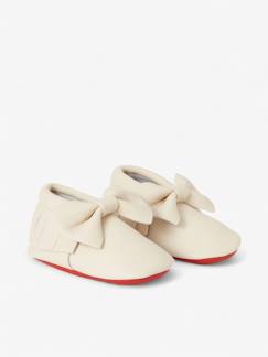 Chaussures-Chaussures fille 23-38-Chaussons bow enfant en cuir vegan