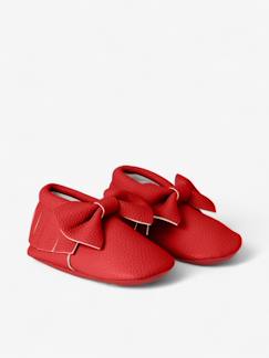 Chaussures-Chaussures fille 23-38-Chaussons bow enfant en cuir vegan
