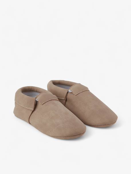 Babymocs - Chaussons Casual Bébé En Cuir Vegan Greige