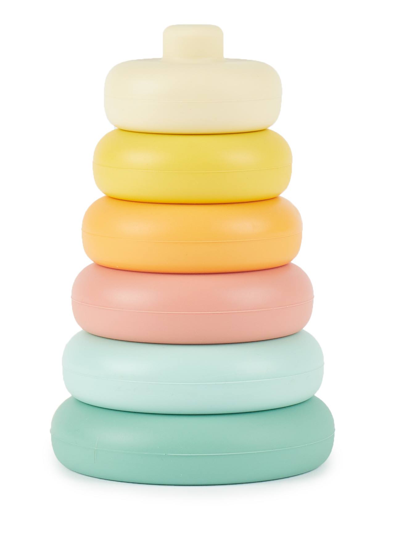 Pyramide à empiler silicone, tour d'empilage tropical vibes
