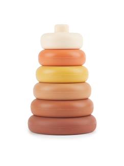 Jouet-Premier âge-Pyramide à empiler silicone, tour d'empilage