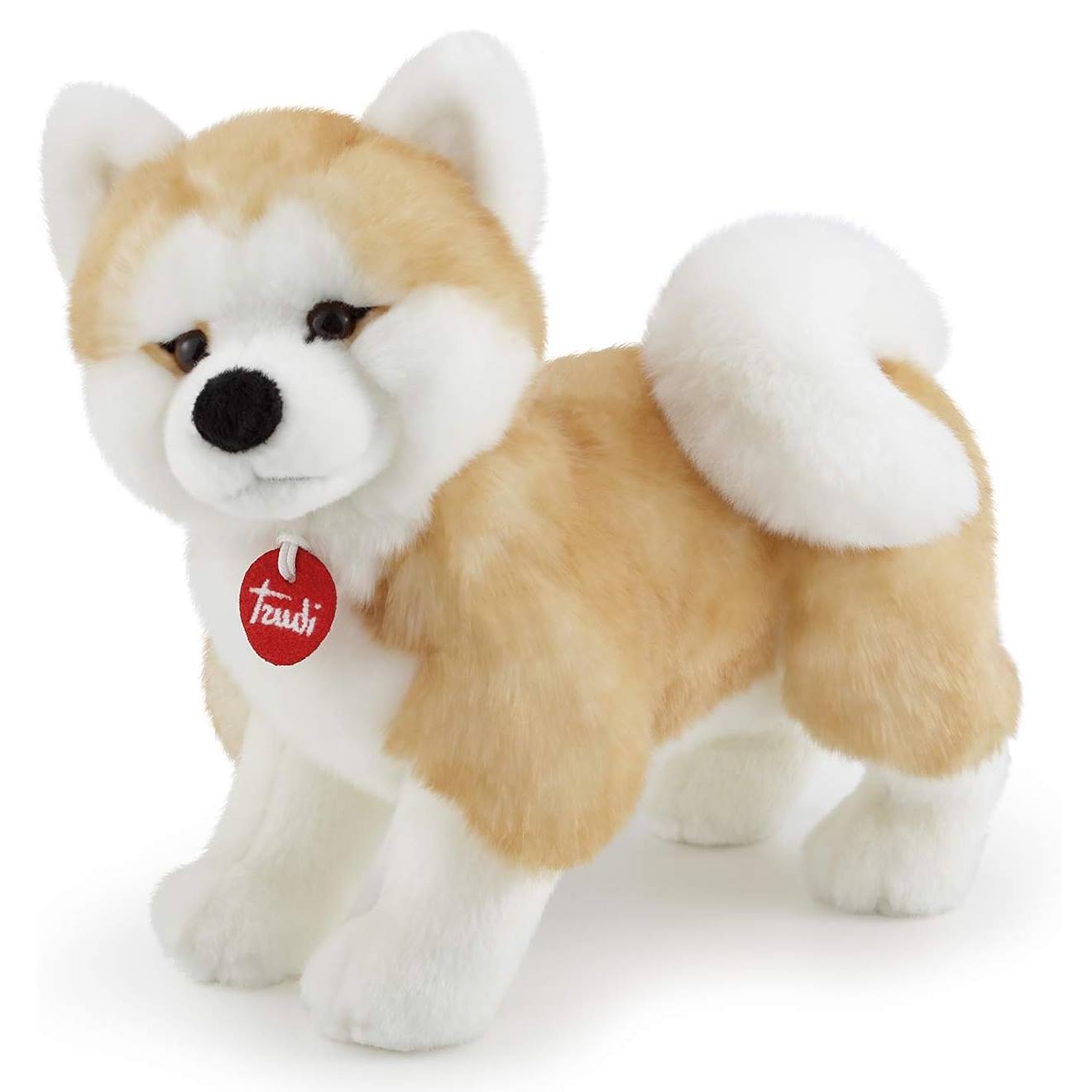 Peluche Chien Akita 25 Cm Beige