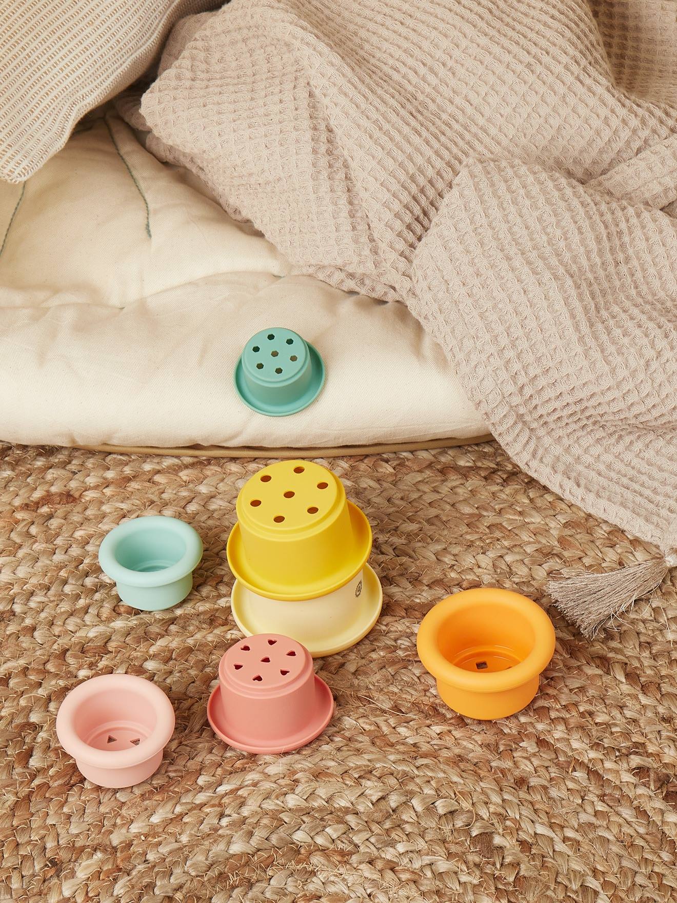 Tour À Empiler Silicone - Gobelets Empilables Tropical Vibes (Bieco) - Image 1