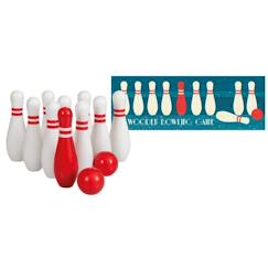 Jouet-Jeux de plein air-Jeu de bowling en bois