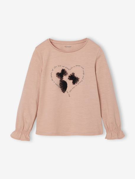 T-shirt fille motifs fantaisie détails brillants   - vertbaudet enfant