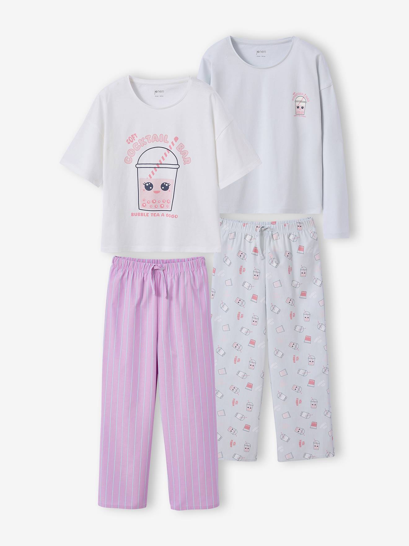 Lot de 2 pyjamas fille bleu ciel