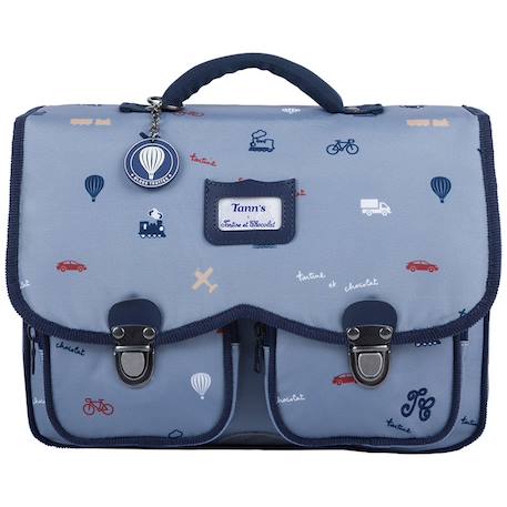 Cartable x tartine et chocolat globe-trotter bleu (33 cm)  - vertbaudet enfant