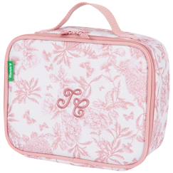 Puériculture-Sac à goûter x tartine et chocolat toile de jouy terracotta (3 l)