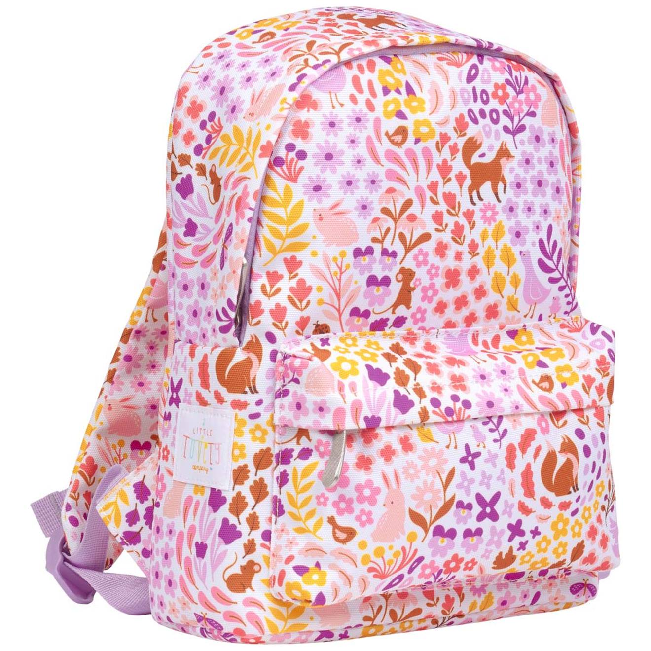 Sac À Dos Bébé Fleurs Du Jardin Violet, Blanc, Jaune