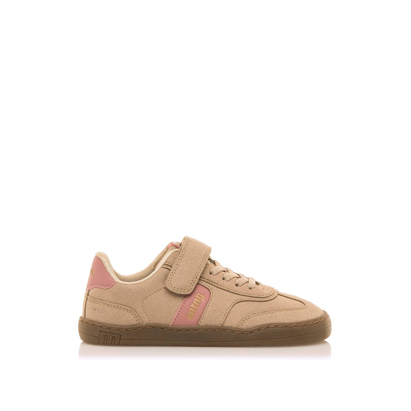 Sneakers Garçon Synthétique Lacets- Fermeture Adhésive Barefoot Beige