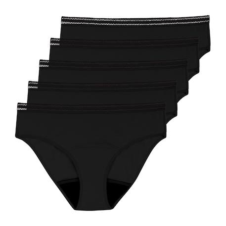Lot de 5 culottes menstruelles femme Noir 4 - vertbaudet enfant 