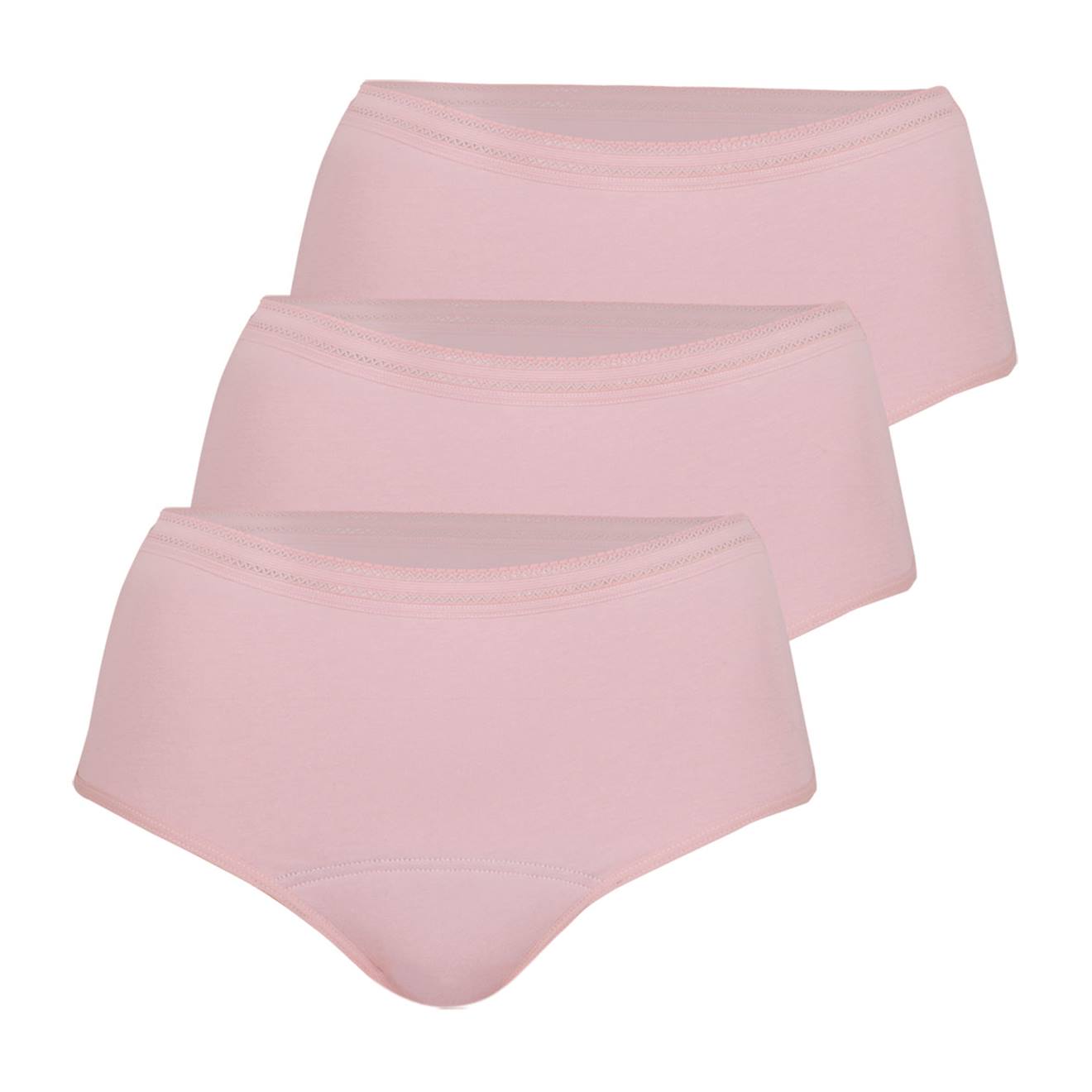 Lot De 3 Culottes Menstruelles Taille Haute Femme Rose Vintage