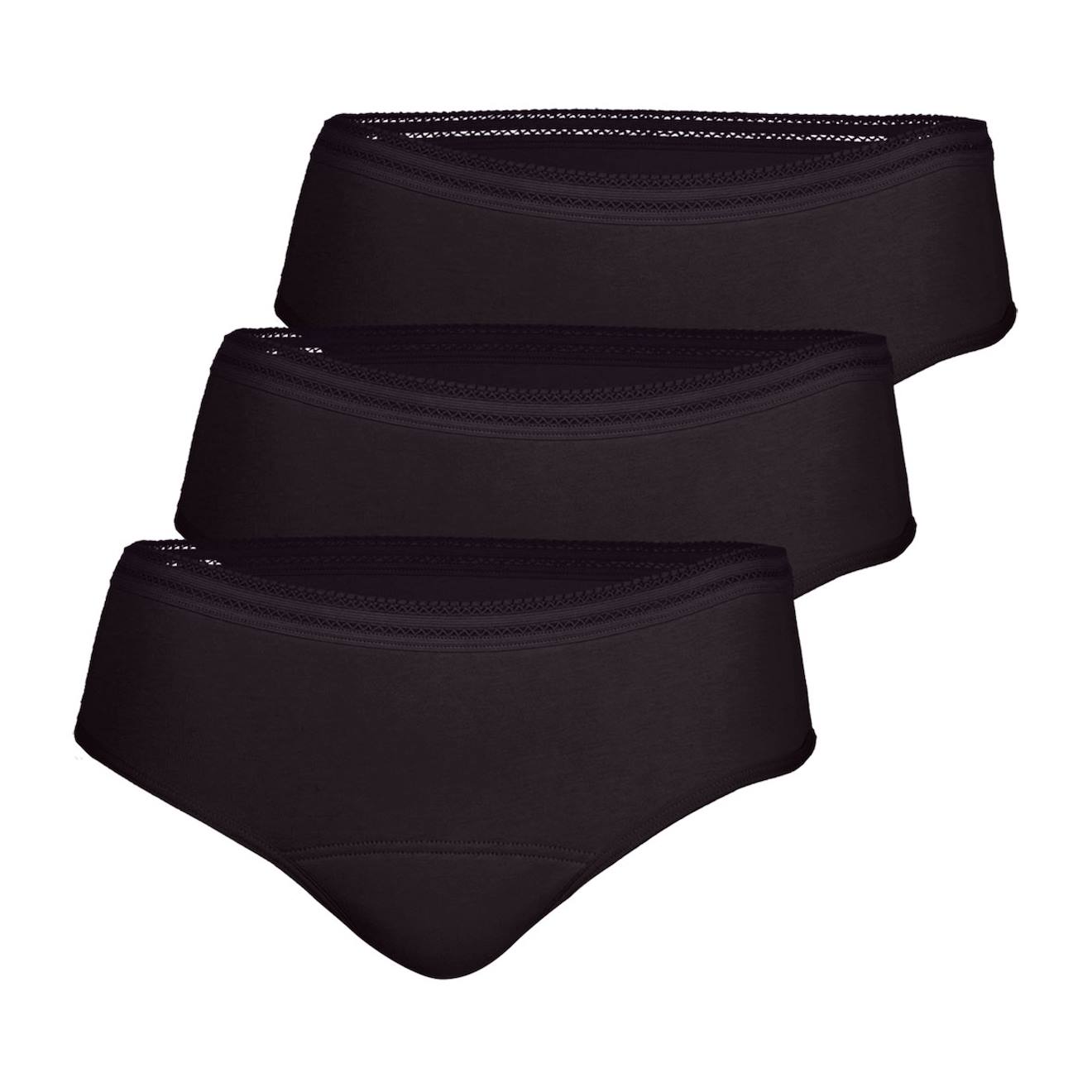 Lot De 3 Culottes Menstruelles Femme Noir