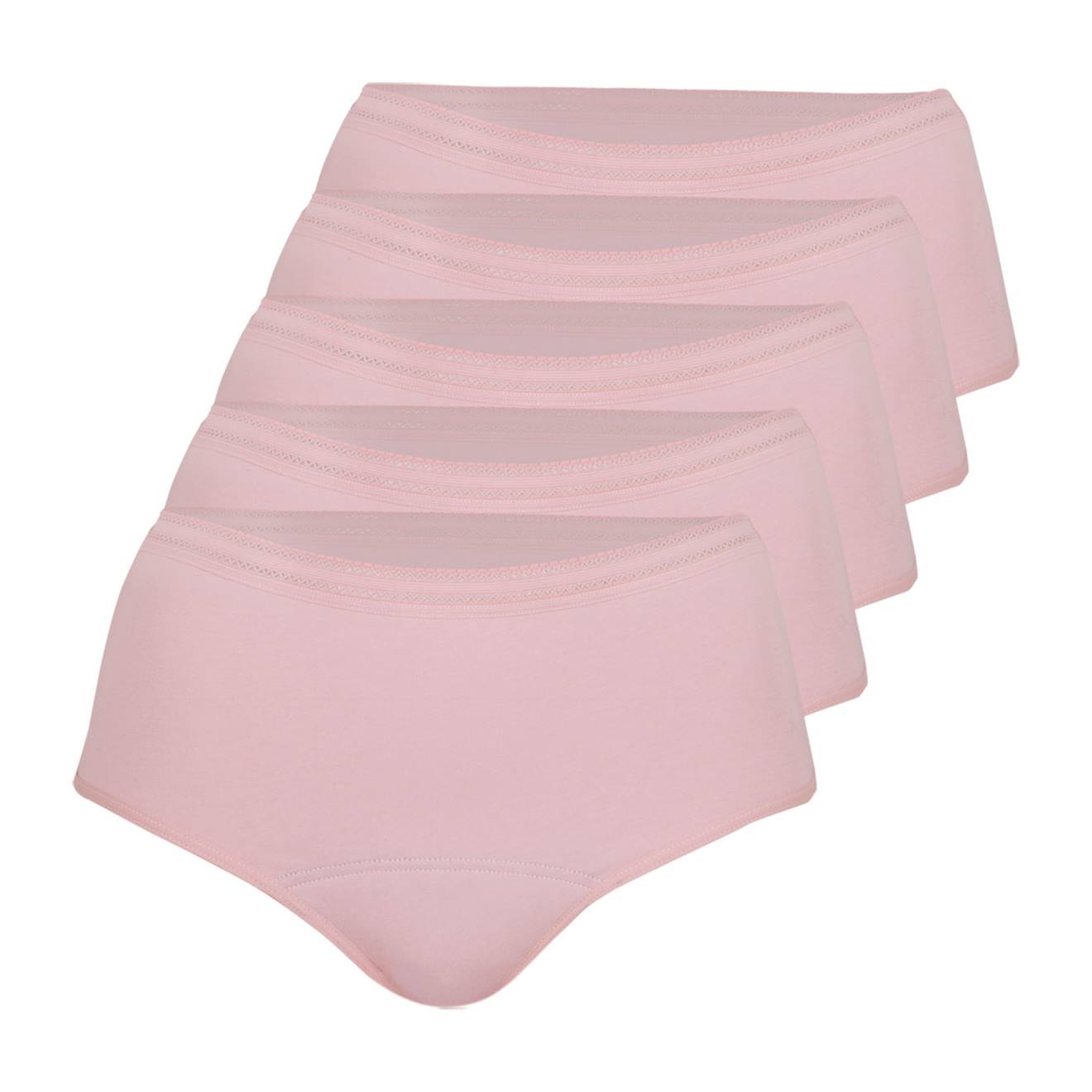 Lot De 5 Culottes Menstruelles Taille Haute Femme Rose Vintage