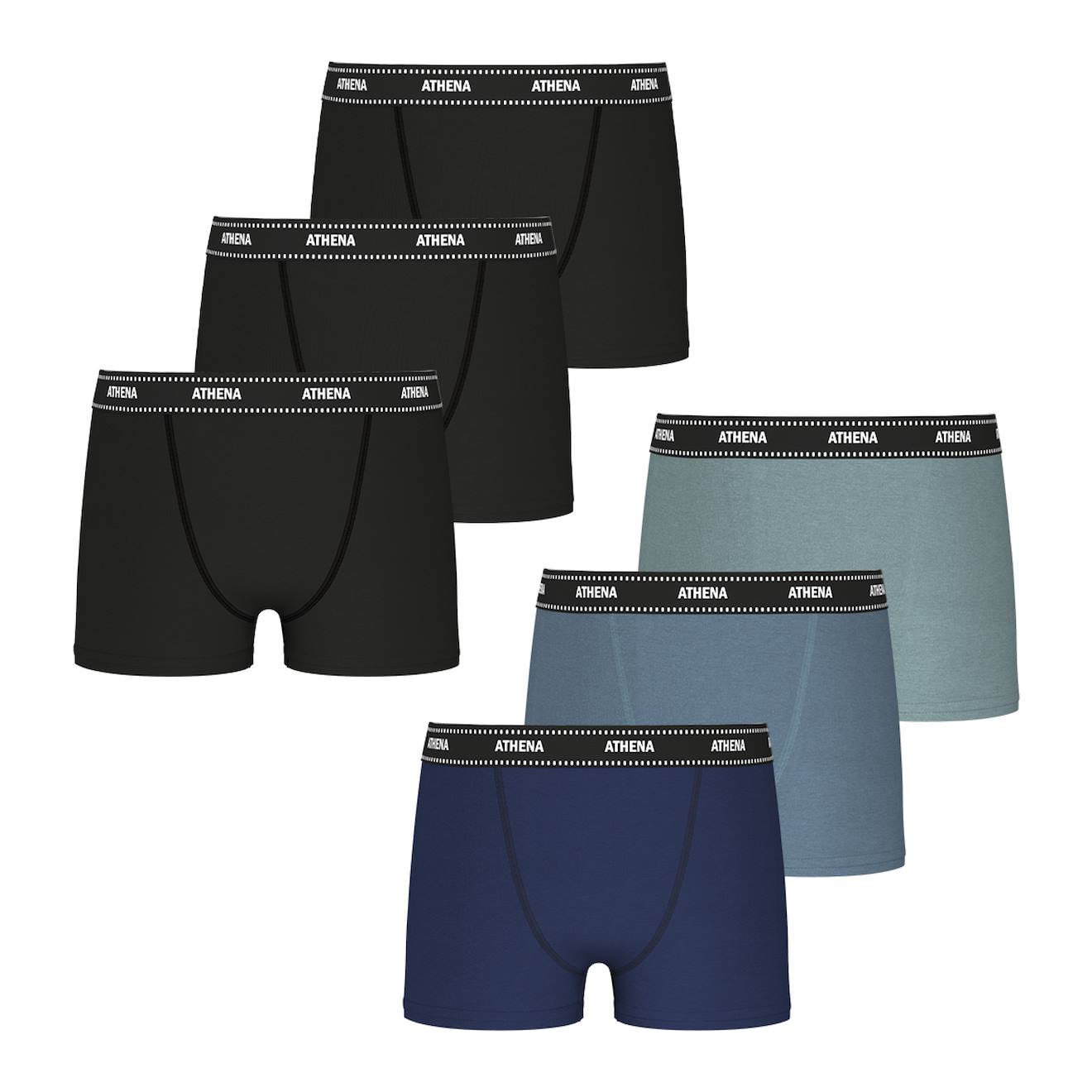 Lot De 6 Boxers My Petit Prix Noir-marine-bleu