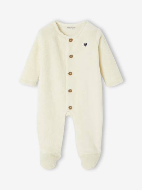 Vertbaudet - Surpyjama naissance animal ou coeur écru