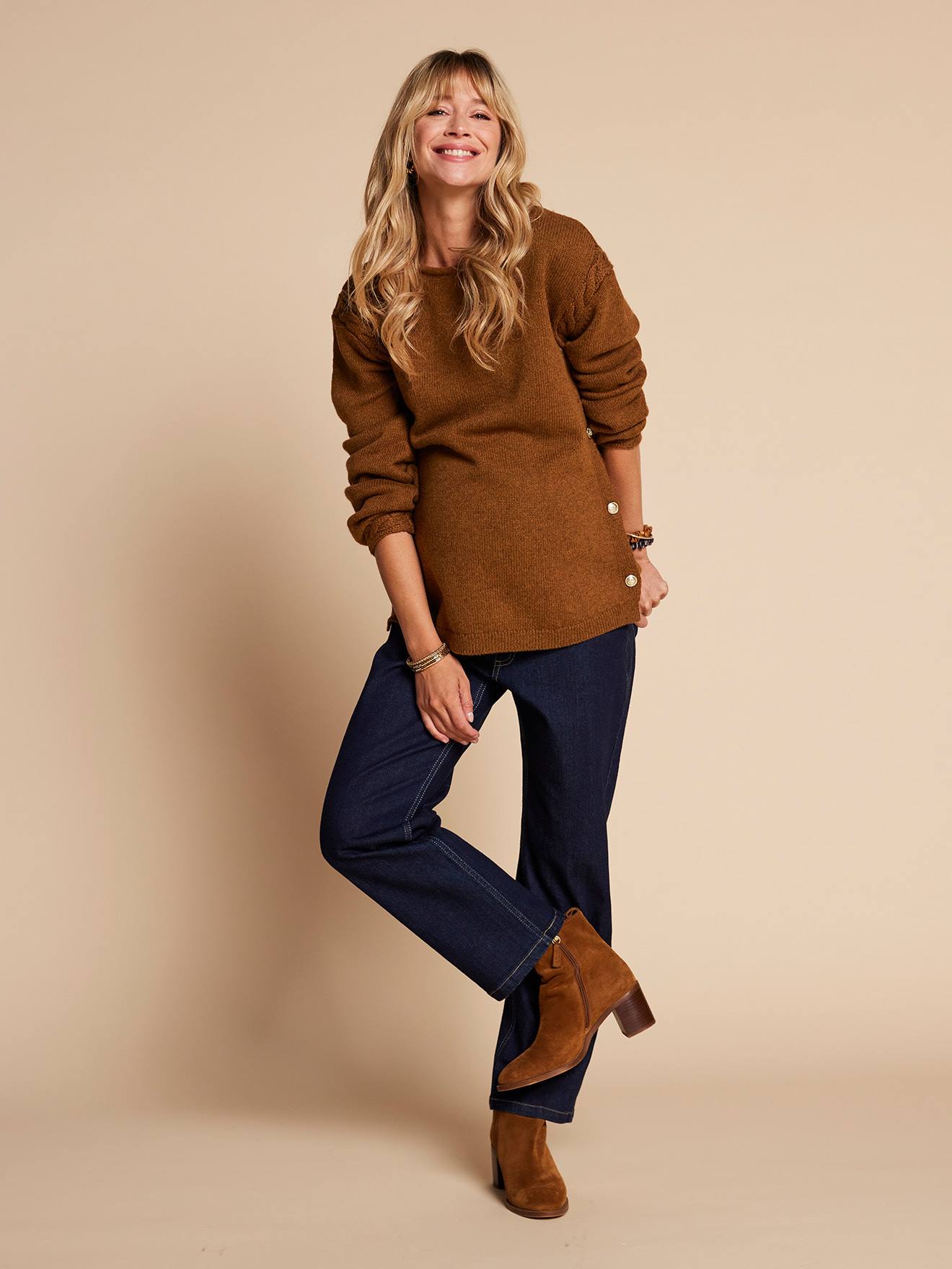 Pull fantaisie grossesse et allaitement olive