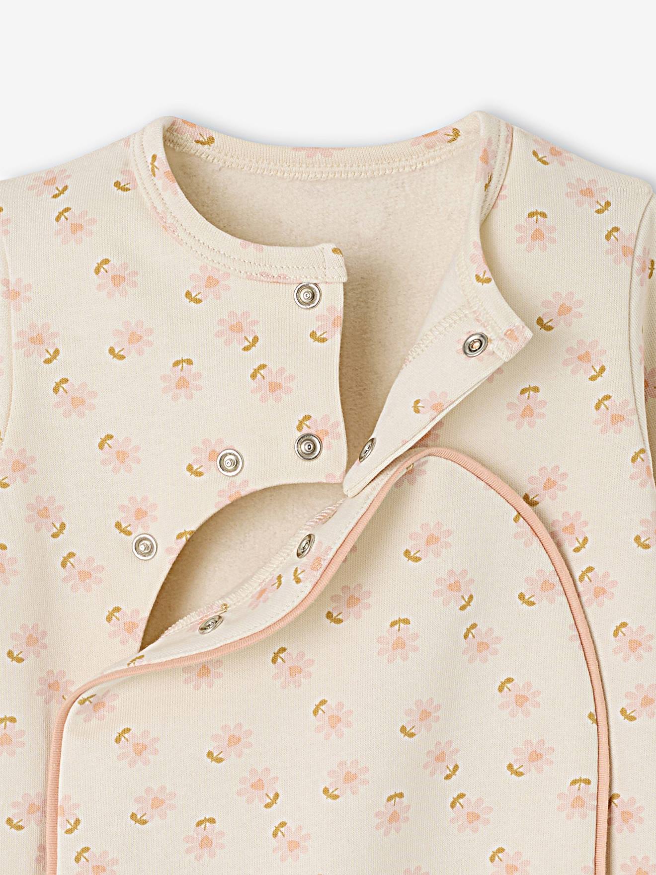Pyjama bébé fille naissance en molleton écru (Vertbaudet) - Image 2