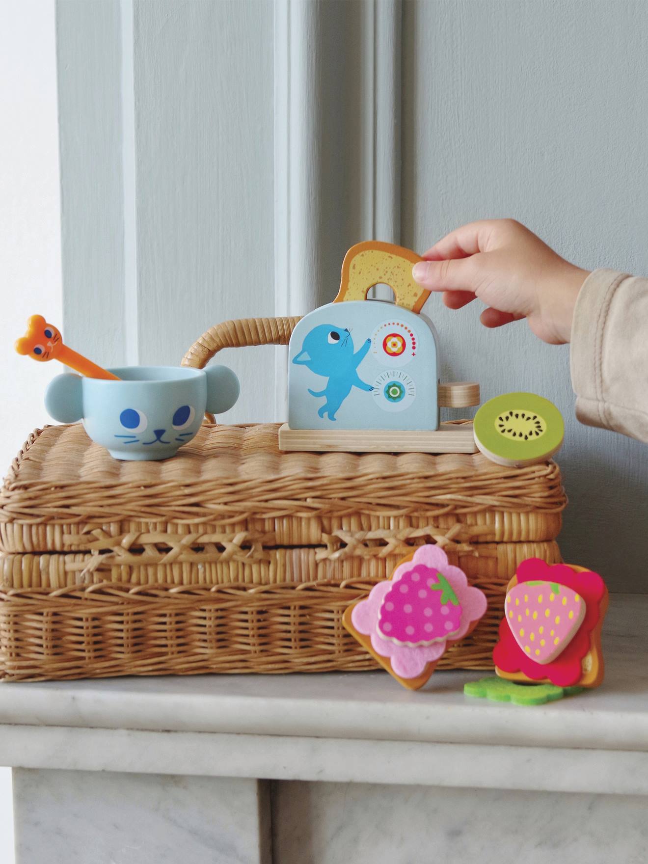 Puzzle petit déjeuner des chatons rouge