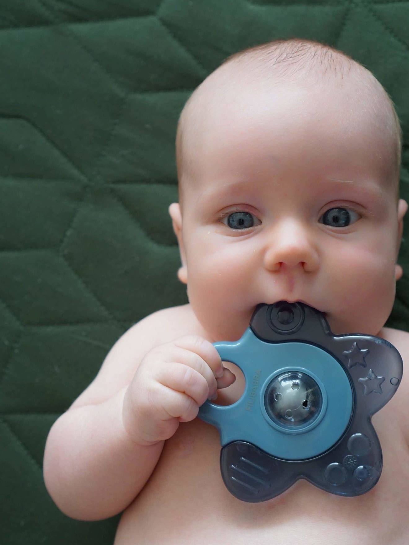 Lot de 2 anneaux de dentition rafraichissant étoile FILABABBA bleu