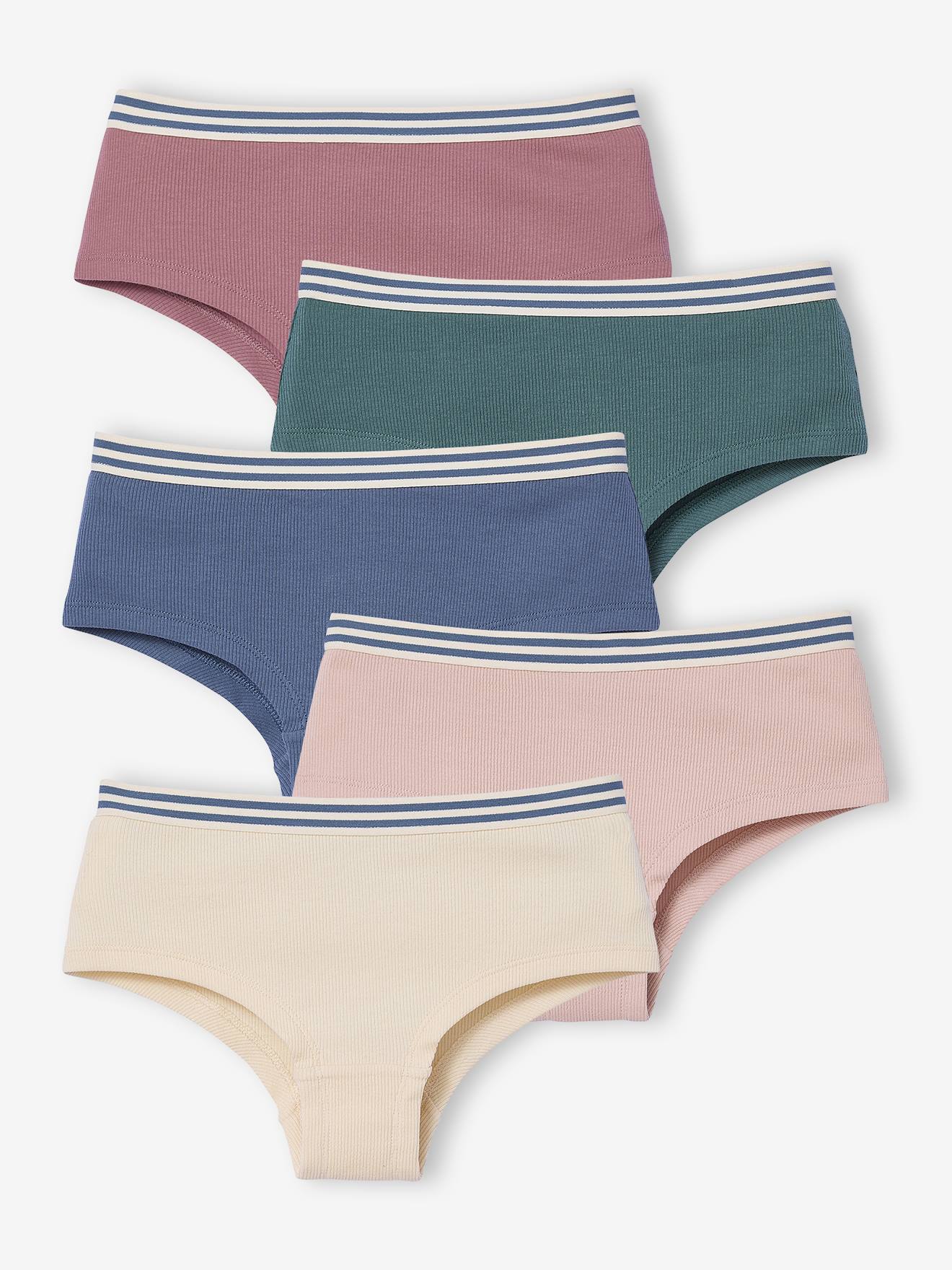 Lot 5 Shorties Jonen unis fille écru