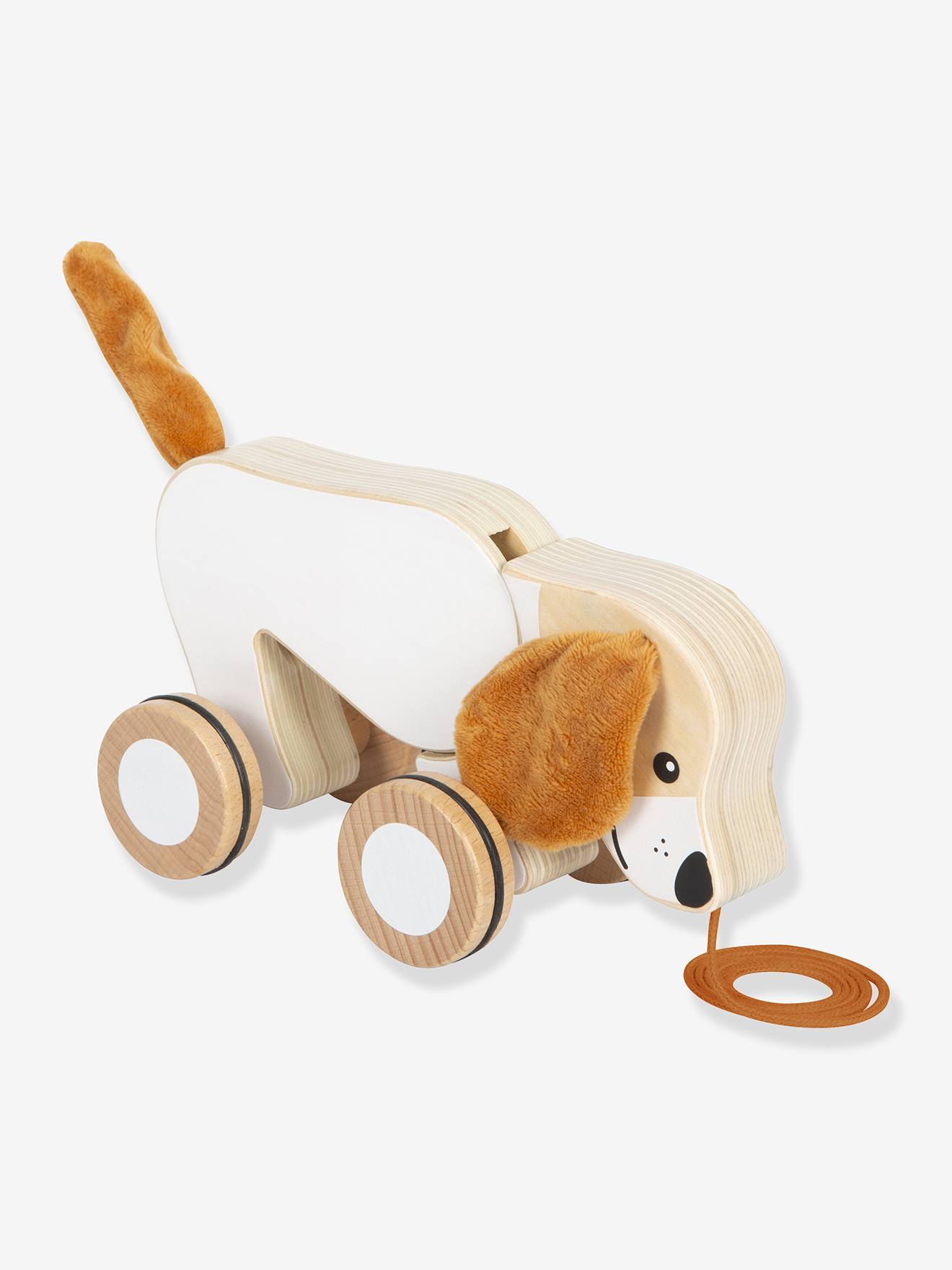 Chien à tirer pour bébé avec oreilles crépitantes small foot multicolore