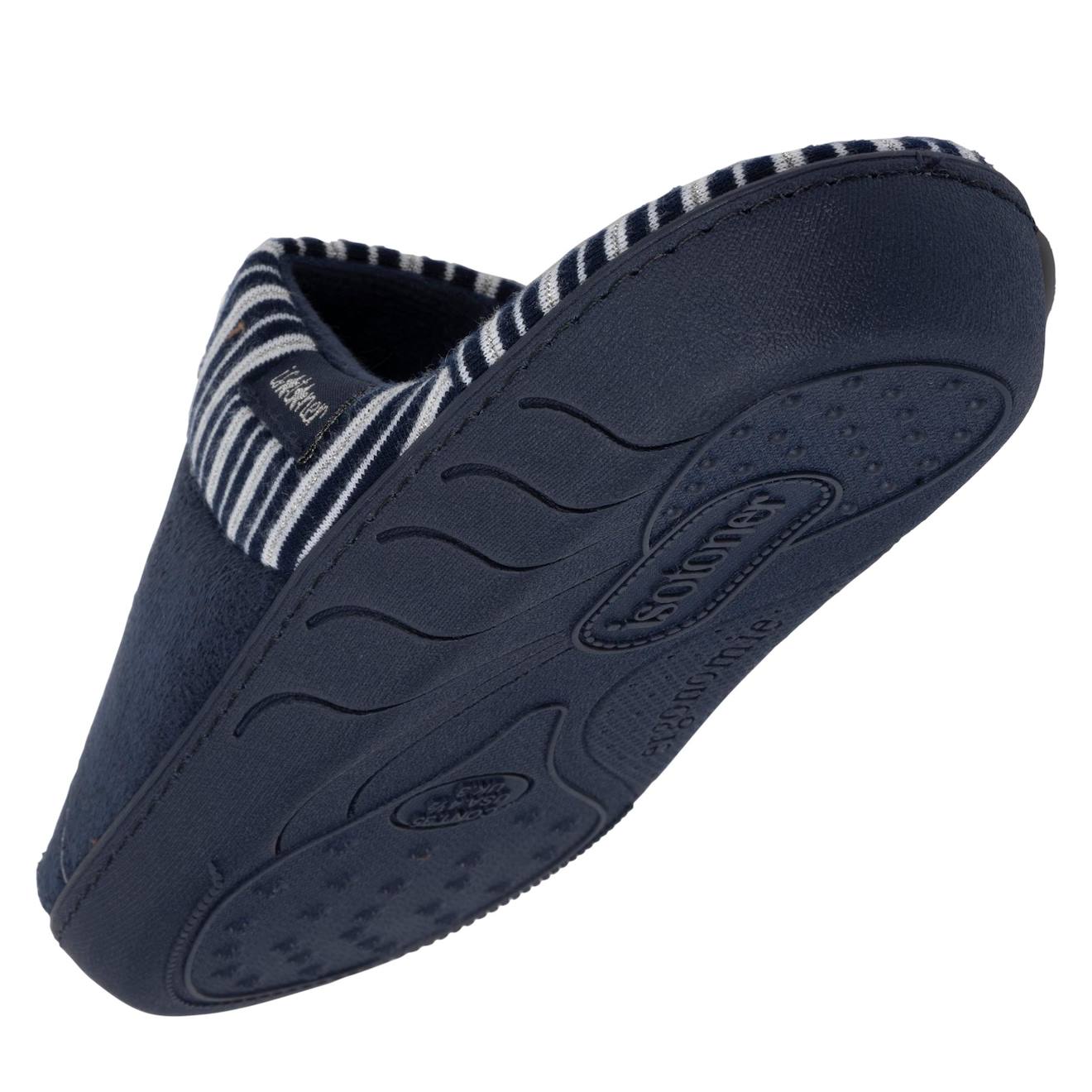 Chaussons Mules Femme Isotoner - Plateforme 3,5 Cm - Velours Matelassé - Lavable Machine - Confort Ultime - 11