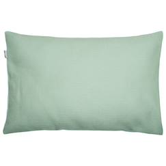 Linge de maison et décoration-Taie d'oreiller unie en coton nid d'abeille