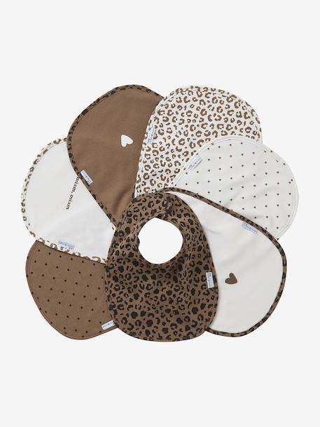 Envie De Fraise - Semainier de bavoirs Léopard personnalisable beige