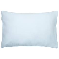 Linge de maison et décoration-Taie d'oreiller unie en coton nid d'abeille