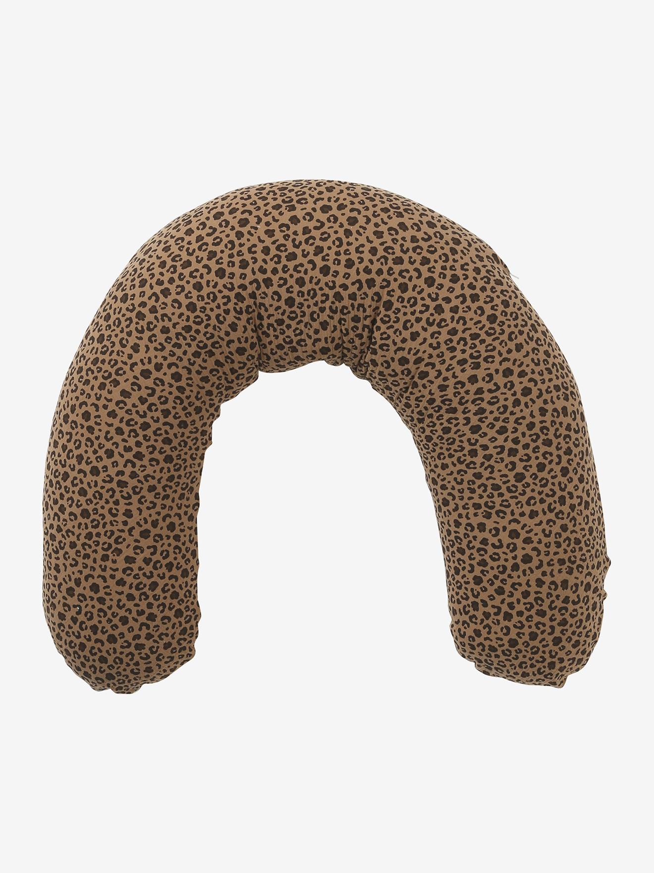 Coussin maternité gaze de coton Léopard beige