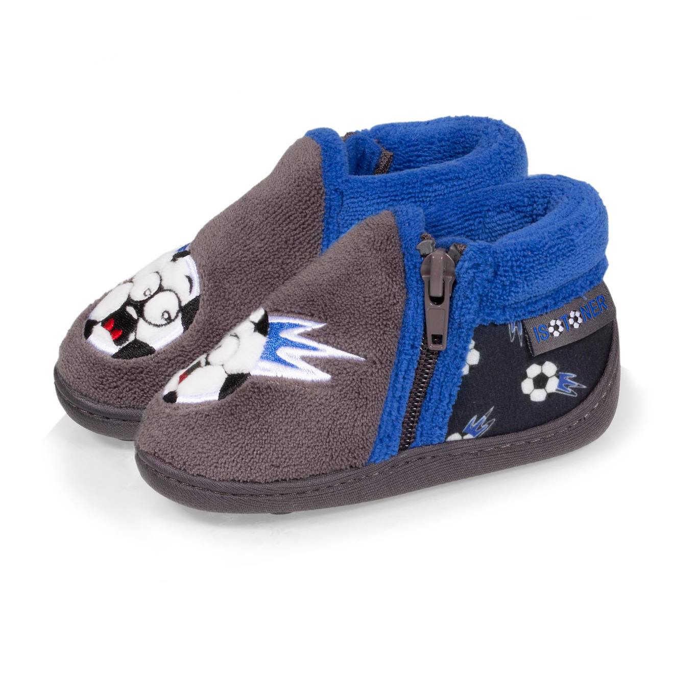 Chaussons Bottillons Semelle Antidérapante Gris