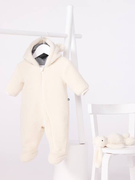 Bébé-Combipilote bébé en sherpa avec oreilles et doublée milleraies
