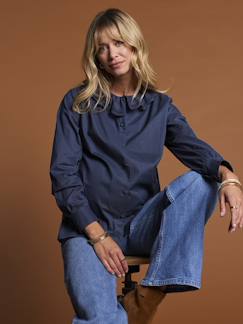 Vêtements de grossesse-Allaitement-Blouse grossesse et allaitement à volants