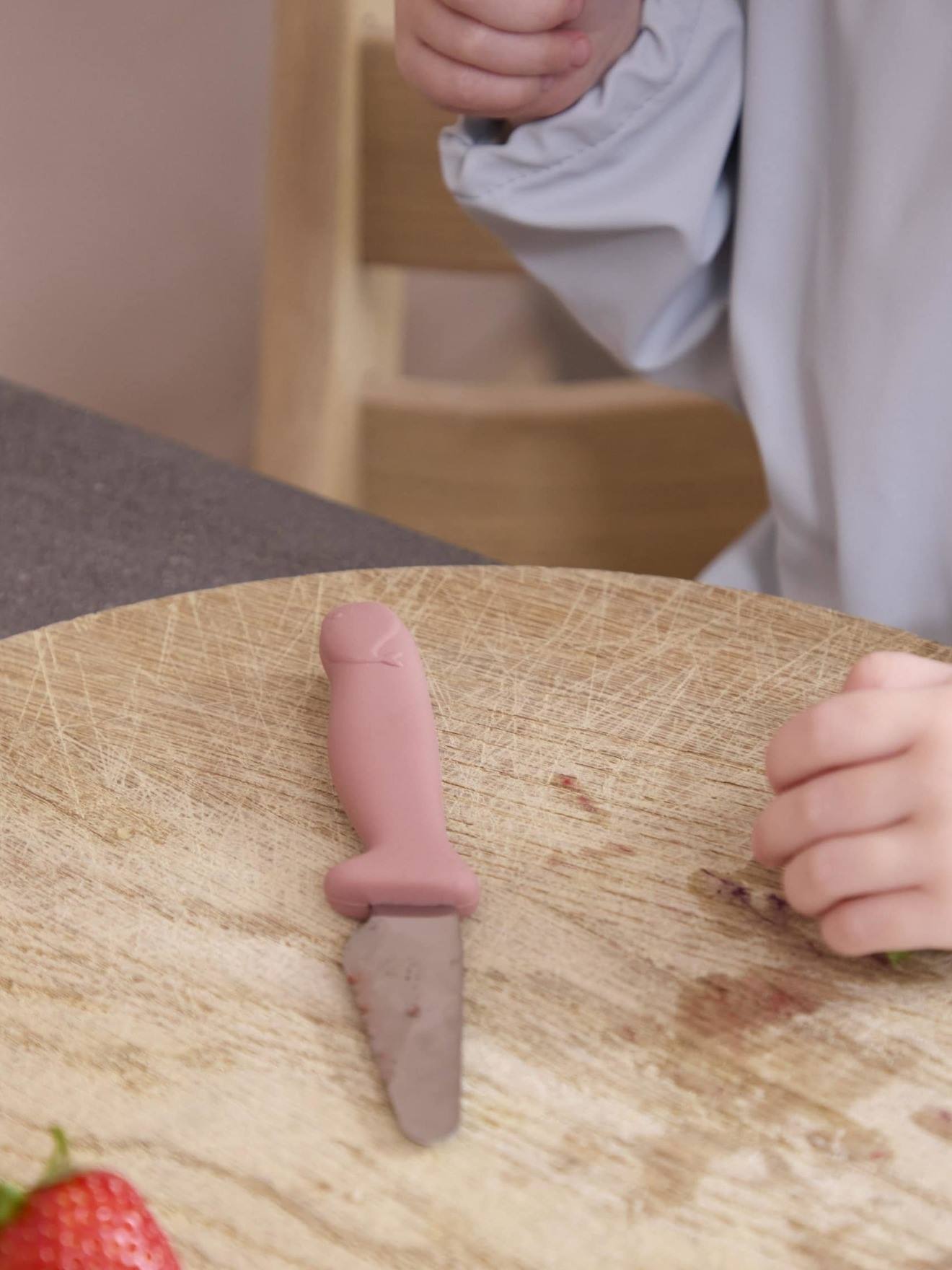 Set de 2 couteaux d'apprentissage rose