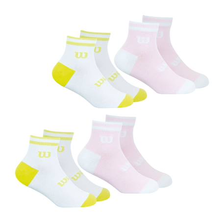 Fille-Lot de 4 paires de chaussettes basses fille essentiel