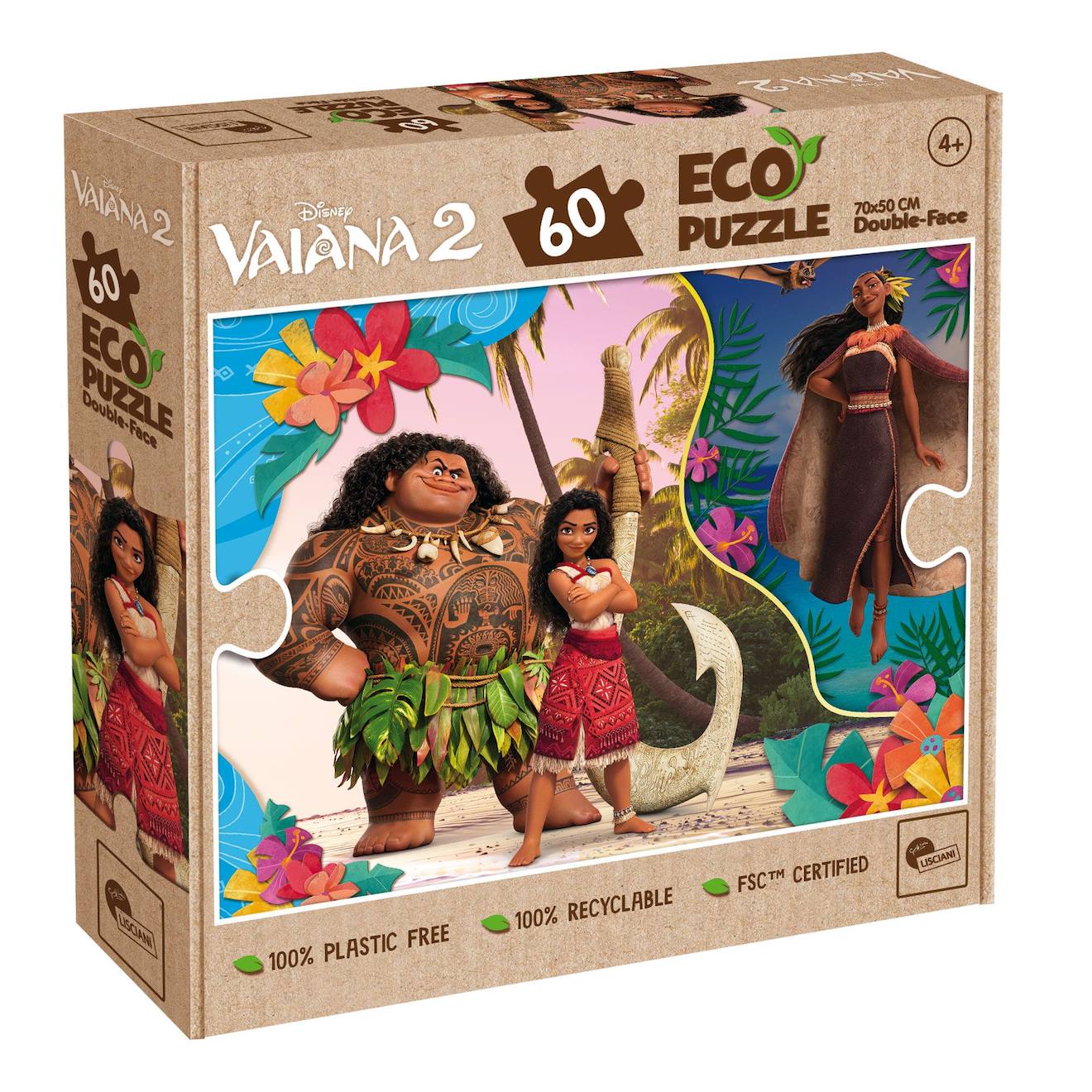 Eco-puzzle 60 Pcs Double Face Oceania Multicolore