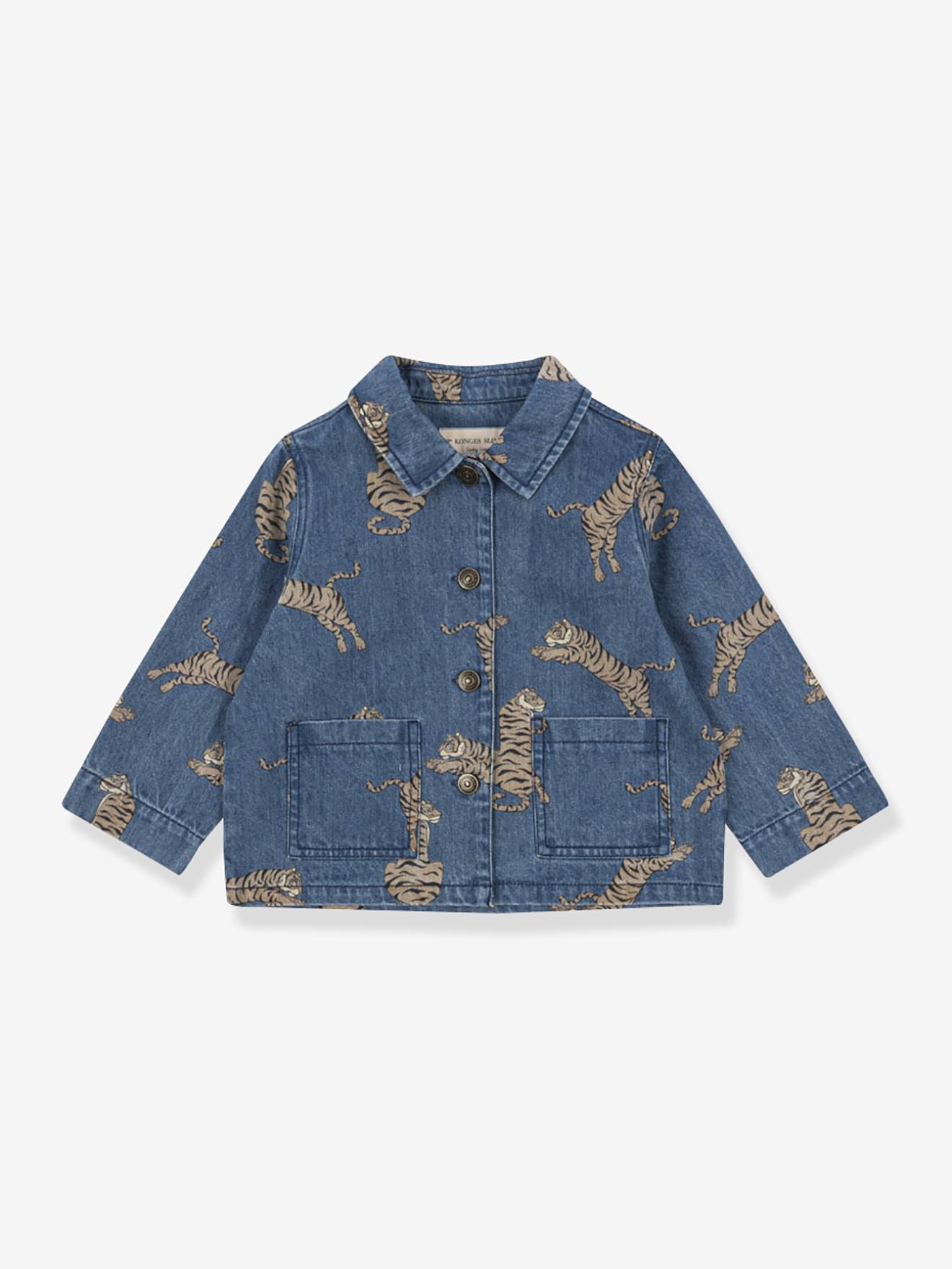 Veste en jean motifs tigres Magot bleu jean