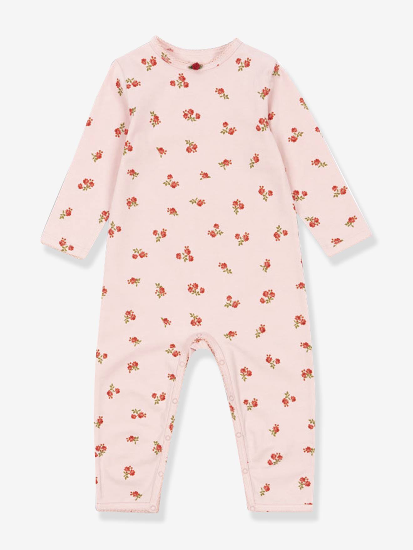 Combinaison bébé imprimée rose
