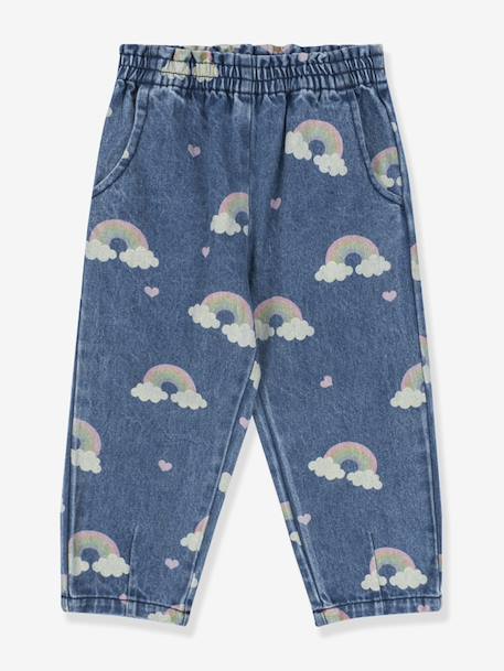 Fille-Pantalon imprimé en denim Magot