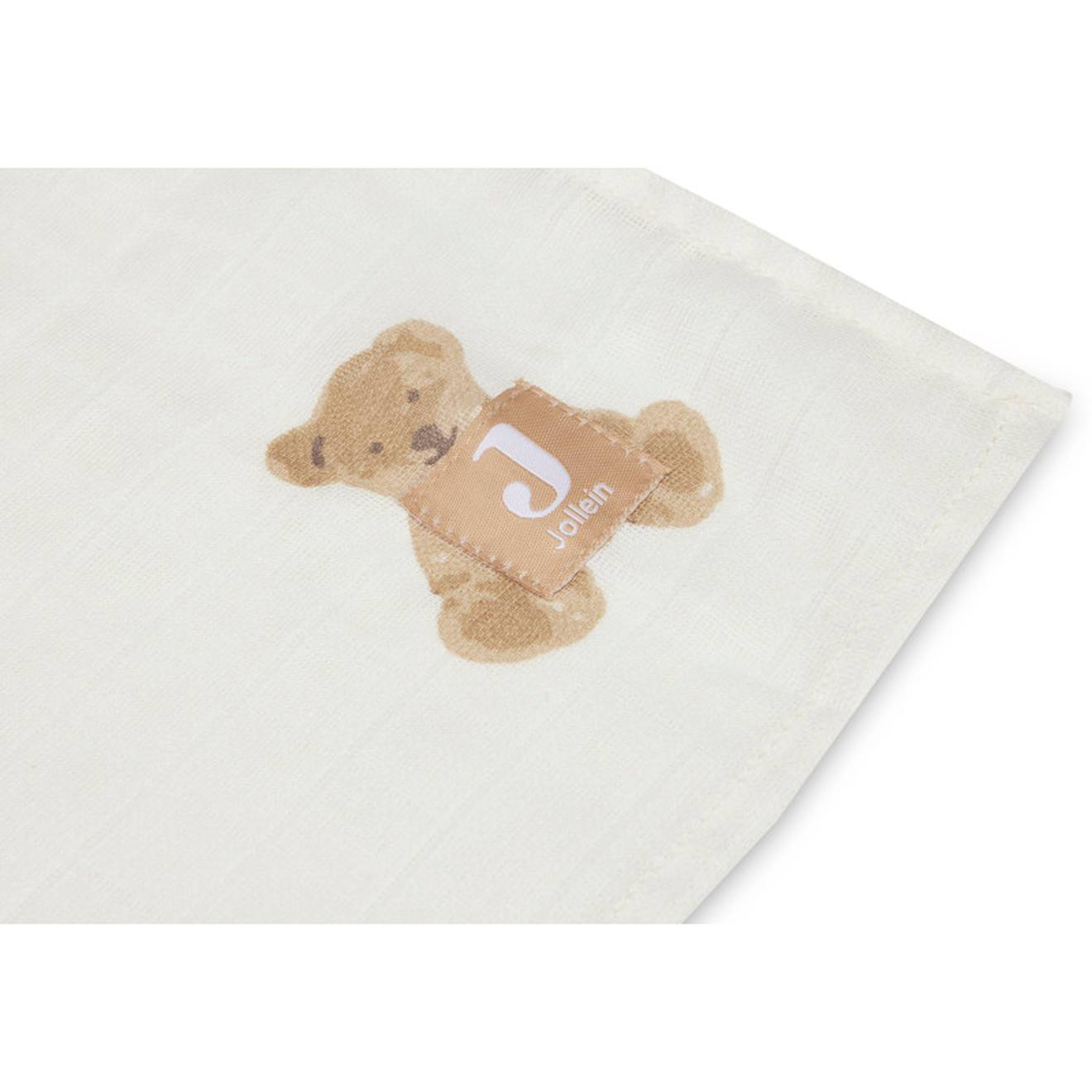 Lot De 2 Grands Langes Gaze De Coton Teddy Bear Teddy Bear (Jollein) - Image 2