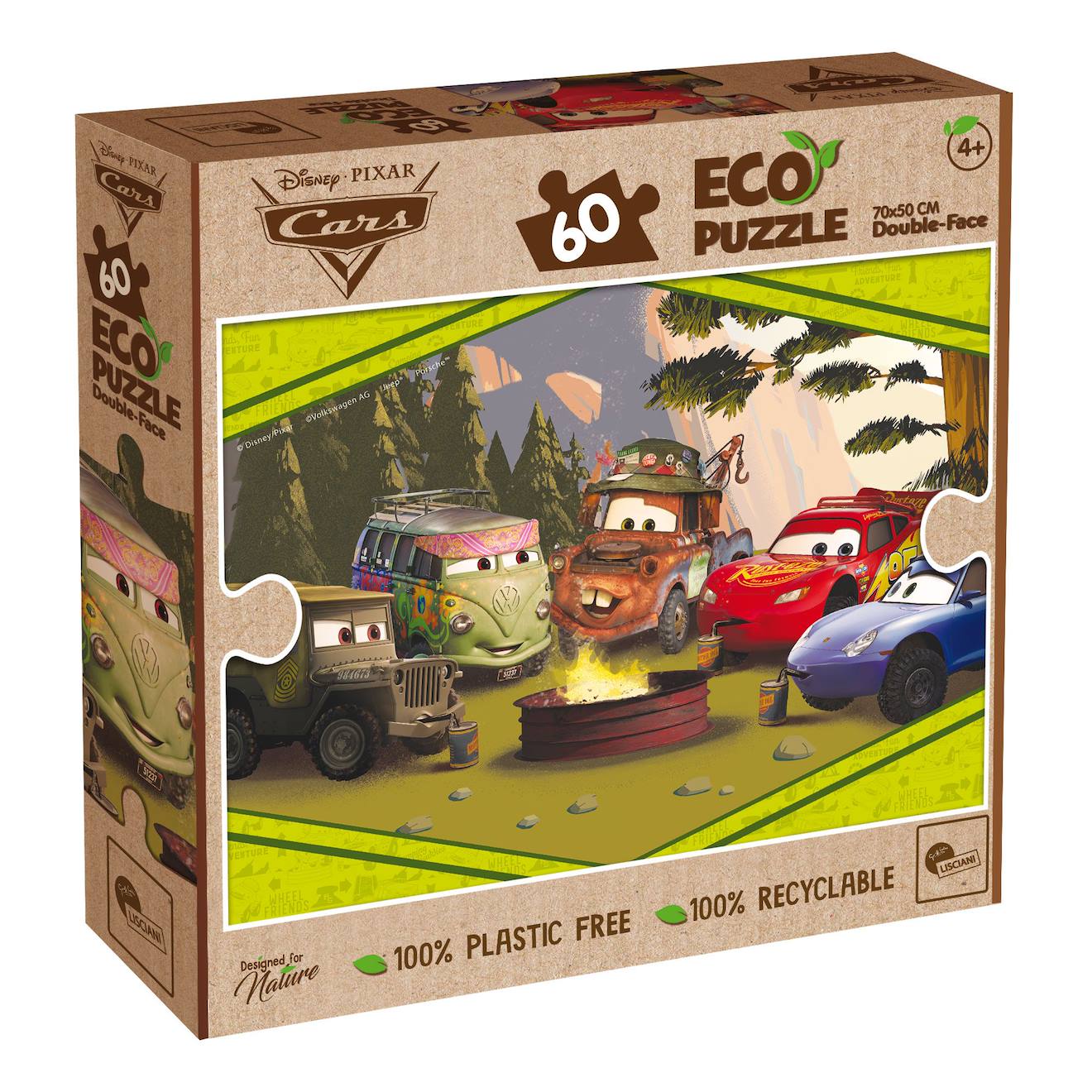 Lisciani Giochi Eco-puzzle 60 Pcs Double Face Cars Multicolore