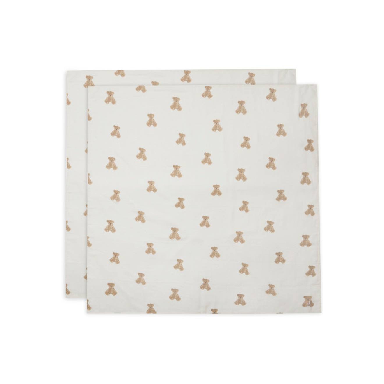 Lot De 2 Grands Langes Gaze De Coton Teddy Bear Teddy Bear (Jollein) - Couverture